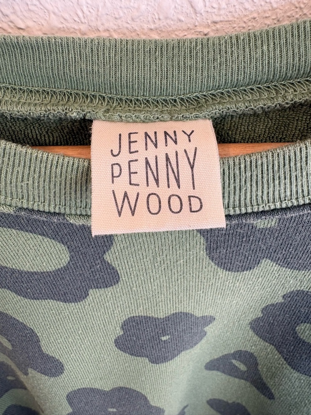 Jenny Pennywood Crewneck Sweatshirt - “Celeste” Pattern - Green - Picture 2 of 5